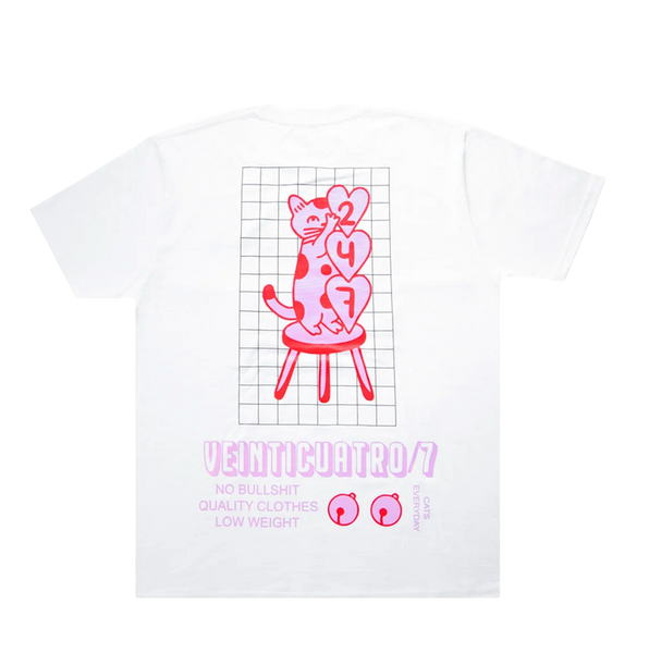 CAT WHITE TEE