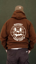 Cargar imagen en el visor de la galería, SUPPORT YOUR LOCALS HOODIE BROWN
