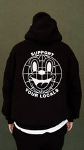 Cargar imagen en el visor de la galería, SUPPORT YOUR LOCALS HOODIE BLACK
