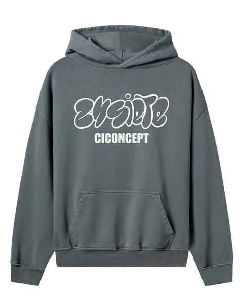 24SIETEBRAND X CI STORE  HOODIE GREY