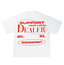 Cargar imagen en el visor de la galería, DEALER TEE WHITE/RED
